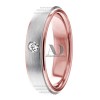 DW9AD162 Rose Gold Two Tone Diamond Wedding Band