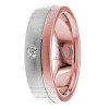 DW9AD169 Rose Gold Two Tone Diamond Wedding Band