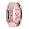 DW9AD171 Rose Gold Two Tone Diamond Wedding Band