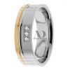 Two Tone Diamond Wedding Ring