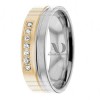 Two Tone Diamond Wedding Ring