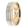 DW9AD172 Multi Tone Wedding Ring Diamond