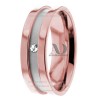 DW9AD175 Rose Gold Two Tone Diamond Wedding Band