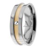 Two Tone Diamond Wedding Ring