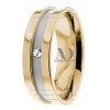 DW9AD175 Multi Tone Wedding Ring Diamond