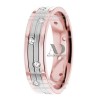 DW9AD178 Rose Gold Two Tone Diamond Wedding Band