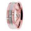 DW9AD179 Rose Gold Two Tone Diamond Wedding Band