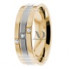 DW9AD179 Multi Tone Wedding Ring Diamond