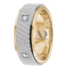 DW9AD187 Multi Tone Wedding Ring Diamond