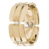 DW9AD189 Yellow Gold Diamond Wedding Bands