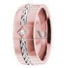 DW9AD193 Rose Gold Two Tone Diamond Wedding Band