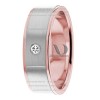 DW9AD198 Rose Gold Two Tone Diamond Wedding Band