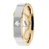 DW9AD200 Multi Tone Wedding Ring Diamond