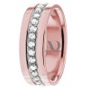 DW9AD206 Rose Gold Two Tone Diamond Wedding Band