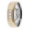 DW9AD219 Multi Tone Wedding Ring Diamond