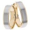 Two Tone Wedding Ring Set