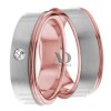 Rose White Gold Wedding Set