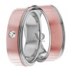 Multi Tone Wedding Band Set