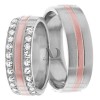 Multi Tone Wedding Band Set