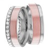 Multi Tone Wedding Band Set