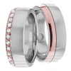 Multi Tone Wedding Band Set