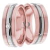 Rose White Gold Wedding Set