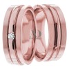 Rose Gold Wedding Ring Set