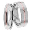 Multi Tone Wedding Band Set