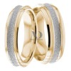 Two Tone Wedding Ring Set