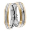 Two Tone Matching Wedding Bands
