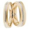 Two Tone Wedding Ring Set