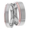 Multi Tone Wedding Band Set