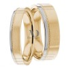 Two Tone Wedding Ring Set