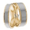 Two Tone Wedding Ring Set