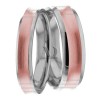 Multi Tone Wedding Band Set