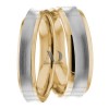 Two Tone Wedding Ring Set