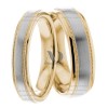 Two Tone Wedding Ring Set