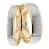 Two Tone Wedding Ring Set