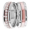 Multi Tone Wedding Band Set