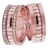 Rose Gold Wedding Ring Set