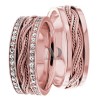 Rose Gold Wedding Ring Set