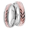 Multi Tone Wedding Band Set