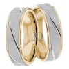Two Tone Wedding Ring Set