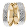 Two Tone Wedding Ring Set