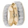 Two Tone Wedding Ring Set