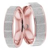 Rose White Gold Wedding Set