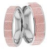 Multi Tone Wedding Band Set
