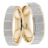 Two Tone Wedding Ring Set