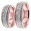 Rose White Gold Wedding Set
