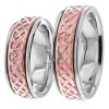 Multi Tone Wedding Band Set